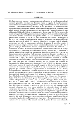 Tribunale di Milano, sez. IX civ., ordinanza 23 gennaio 2017