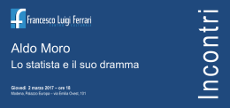 Diapositiva 1 - Centro culturale Francesco Luigi Ferrari