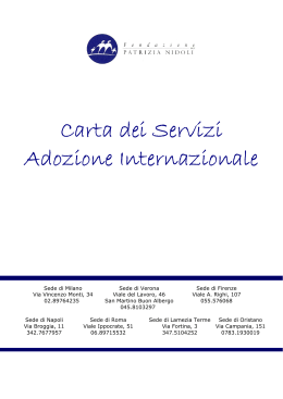 Carta dei Servizi - Fondazione Patrizia Nidoli Onlus