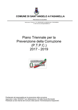 P.T.C.P. 2017-2019 - Comune di Sant`Angelo a Fasanella