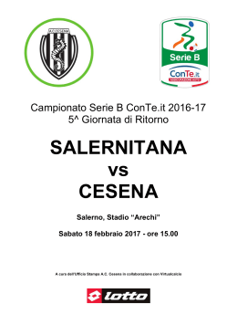 Salernitana - Cesena