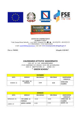 calendario attivita` aggiornato - istituto comprensivo europa unita