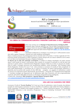 Bollettino n° 0 - RIS3 Campania News 07/02/2017