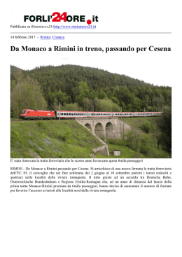 Da Monaco a Rimini in treno, passando per Cesena