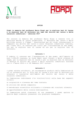 Page 1 www.adaptit Premi in memoria del professor Marco Biagi per
