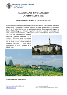 Brochure Ochsenhausen 2017 - Associazione Culturale Polifonie