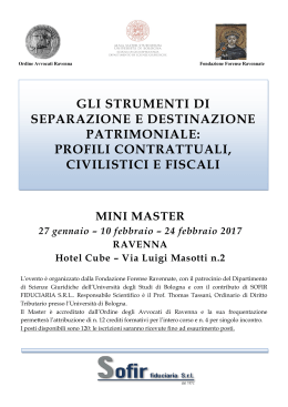 mini-master-fondazione-2017 - Fondazione Forense Ravennate