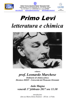 Primo Levi - Itis.volta.alessandria.it
