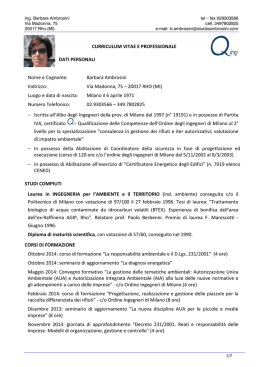 CV AMBROSINI — Ordine degli Ingegneri della Provincia di Milano
