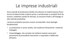 Le imprese industriali