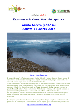 Monte Gemma  Sabato 25 Febbraio 2017