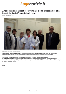 L`Associazione Diabetici Ravennate dona