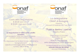 La delegazione ONAF di Bologna "Fuori e dentro i confini"