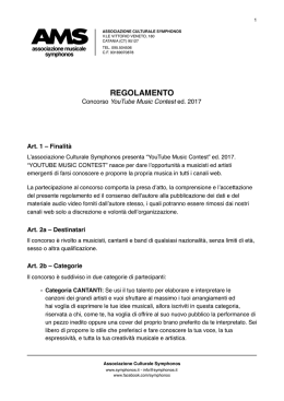 scarica il regolamento - Associazione Symphonos
