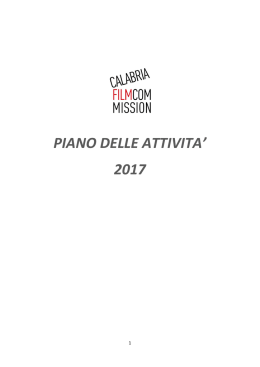piano delle attivita` 2017