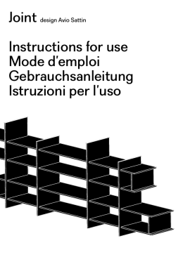 Instructions for use Mode d`emploi Gebrauchsanleitung