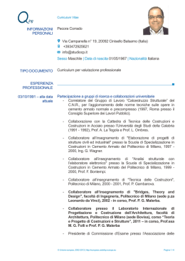 Pecora CV — Ordine degli Ingegneri della Provincia di Milano