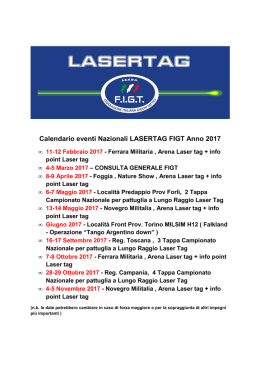 Calendario eventi LASERTAG FIGT Anno 2017 REV00