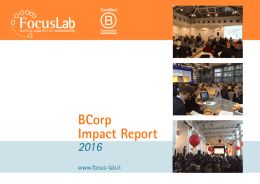 Bilancio BCorp Focus Lab 2016