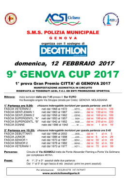 genova cup - Acsi Liguria