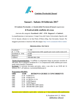 Sassari - Sabato 18 febbraio 2017