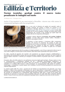 l`articolo in formato pdf - Consiglio Nazionale dei Geologi