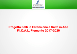 Progetto Salti in Estensione e Salto in Alto FIDAL Piemonte 2017-2020