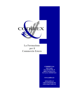 La formazione - Codirex - Consulenza per l`estero
