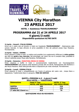 VIENNA City Marathon 23 APRILE 2017