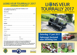 de flyer - Lions Veur Tourrally 2017