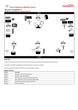 Rider / stageplan in PDF