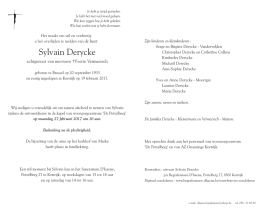 Sylvain Derycke - Begrafenissen D`haene