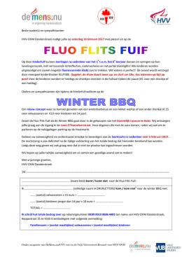 18 Februari 2017 Fluo-flits-fuif voor alle kinderen