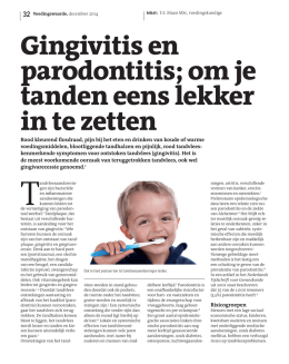 Gingivitis en parodontitis - Stichting Educatie Atrium Innovations