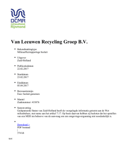 Van Leeuwen Recycling Groep B.V.