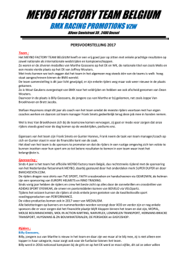 Persvoorstelling 2017 Meybo Factory Team Belgium