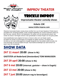 improv theater show data trickle improv