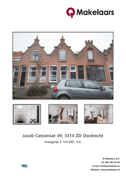 Jacob Catsstraat 49, 3314 ZD Dordrecht