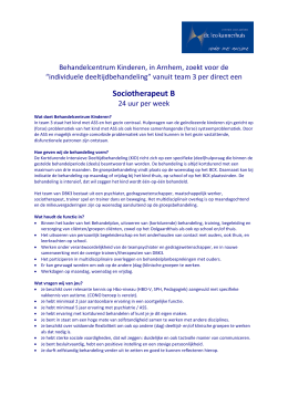 interne vacature - Werken in Zorg en Welzijn