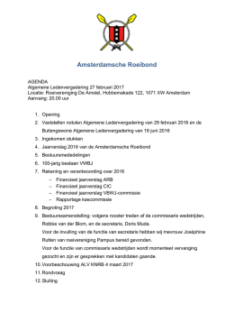27.2.17 Agenda ALV ARB - Amsterdamsche Roeibond