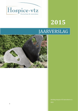 Jaarverslag 2015 - Hospice Gorinchem