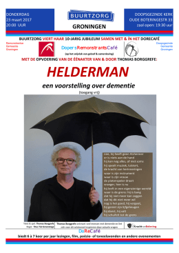 HELDERMAN een voorstelling over dementie