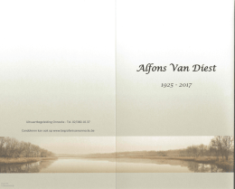 Alfons Van Diest - Begrafenissen Onnockx