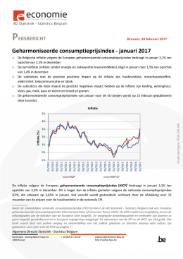 Geharmoniseerde consumptieprijsindex - januari 2017