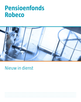 Brochure - Pensioenfonds Robeco