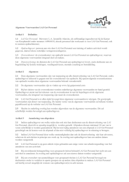 Algemene Voorwaarden LAJ Get Personal Artikel 1 Definities 1.1
