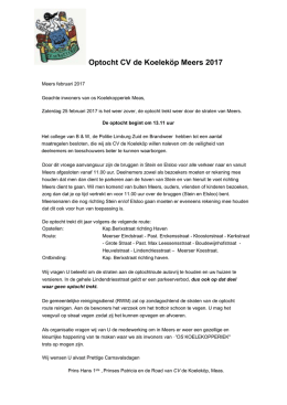 Optocht CV de Koeleköp Meers 2017