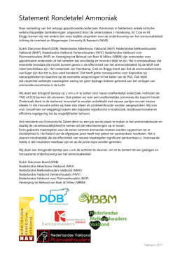 Statement Rondetafel Ammoniak - Nederlandse Melkveehouders