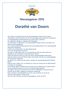 Dorathé van Doorn - Nieuwegein Awards