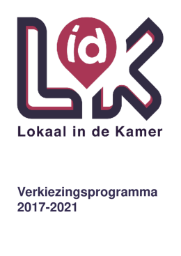 Verkiezingsprogramma 2017-2021
